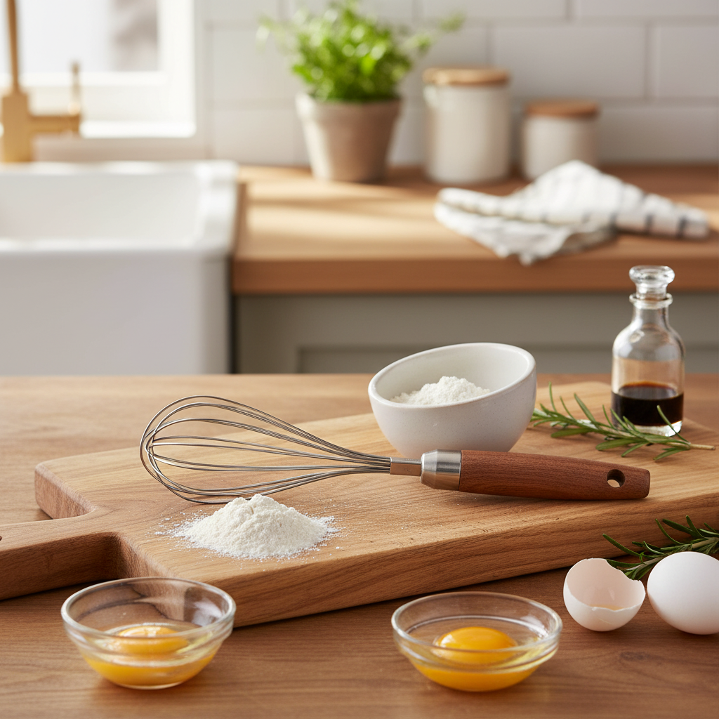 Natural Whisk - Rosewood Baking Tool