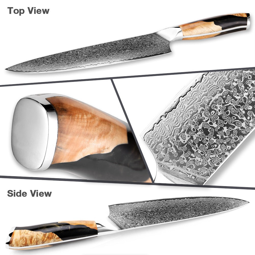 3-Piece Damascus Knife Set - Starter Knife Set