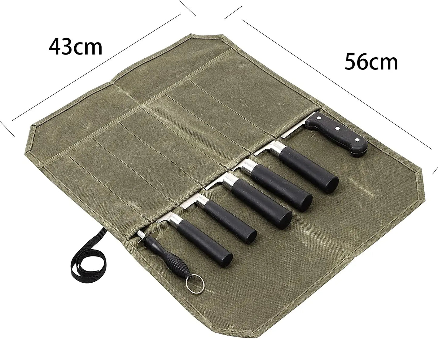 Waxed Canvas Chef Knife Roll – Rugged. Reliable