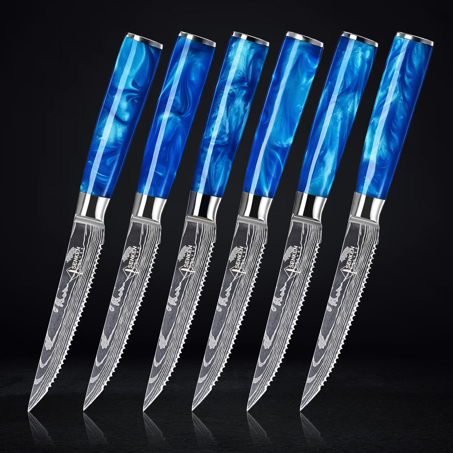 "Cerulean" 16-Piece Japanese Knife Block Set