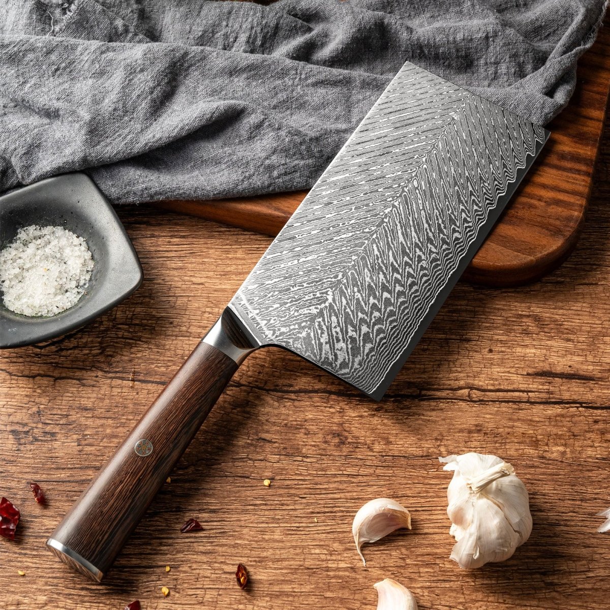 Damascus Cleaver 8" VG-10 Steel Butcher Knife