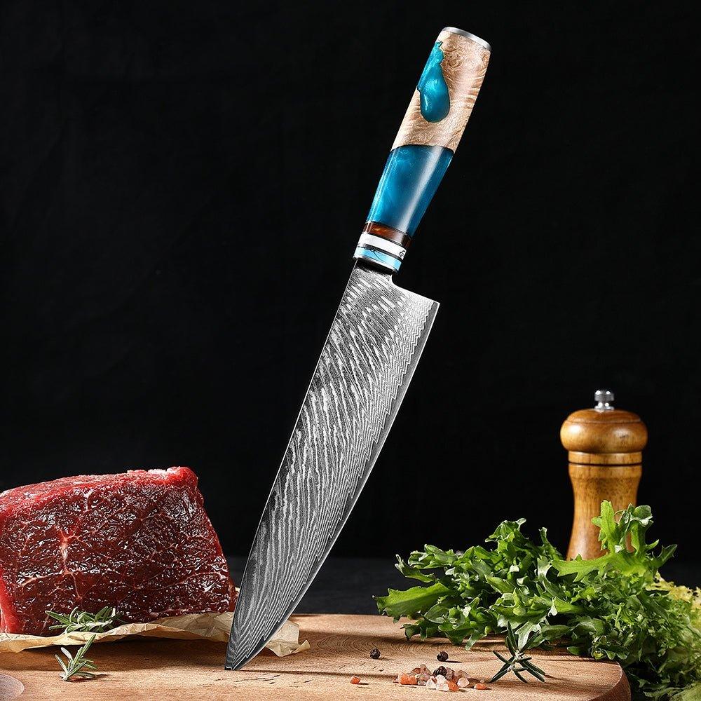 4 Piece Damascus Steel Kitchen Knives Set