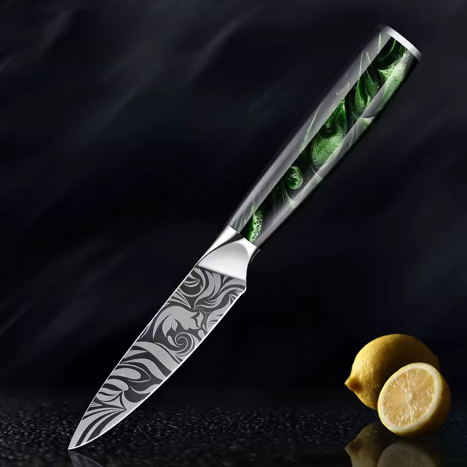 "Wasabi" Collection - Premium Japanese Kitchen Knife Set with Green Resin Handle