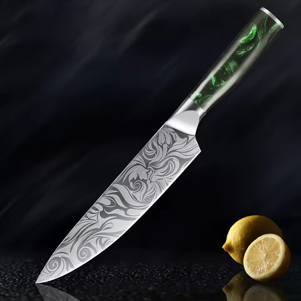 "Wasabi" Collection - Premium Japanese Kitchen Knife Set with Green Resin Handle