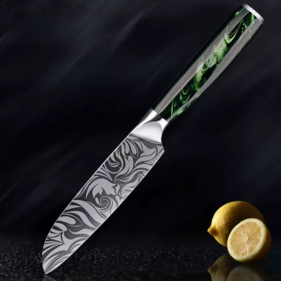 "Wasabi" Collection - Premium Japanese Kitchen Knife Set with Green Resin Handle
