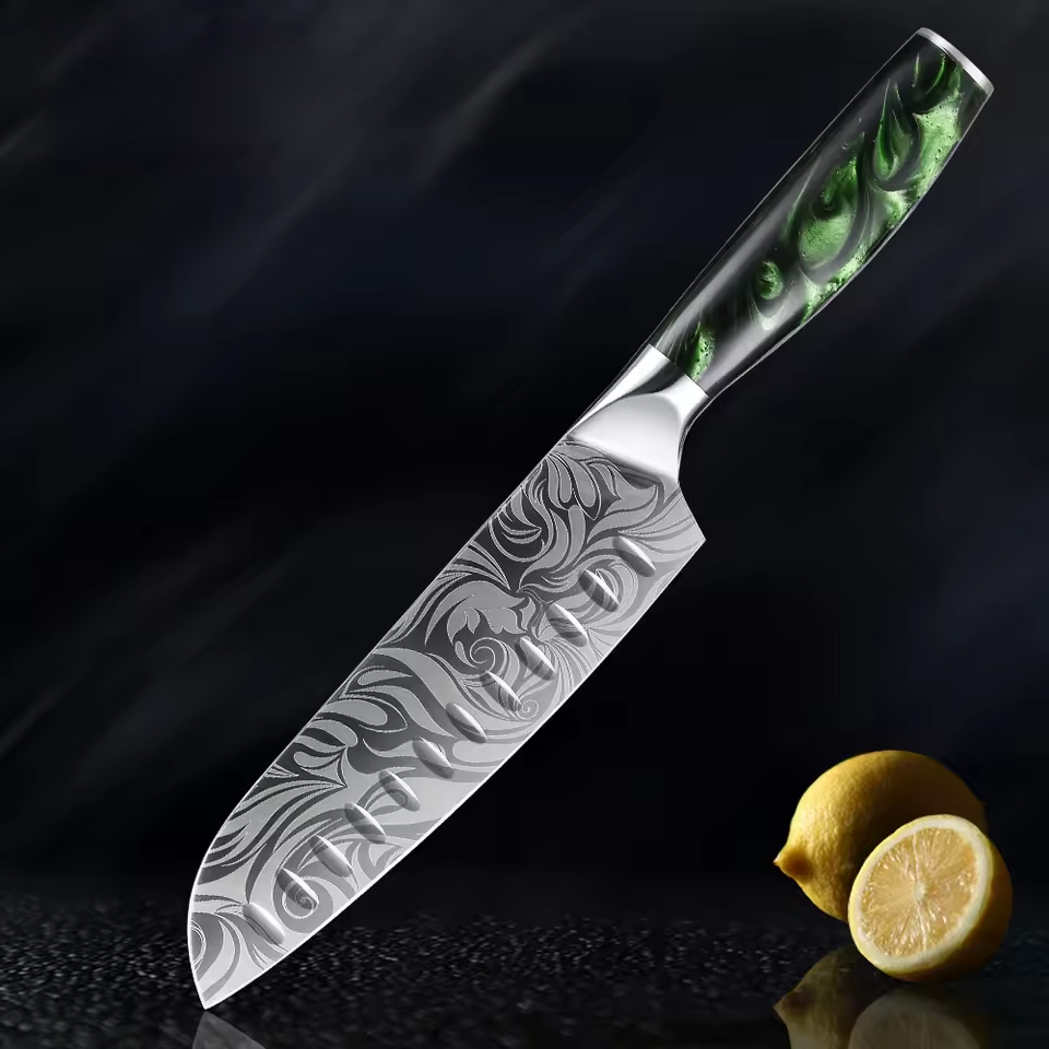 "Wasabi" Collection - Premium Japanese Kitchen Knife Set with Green Resin Handle