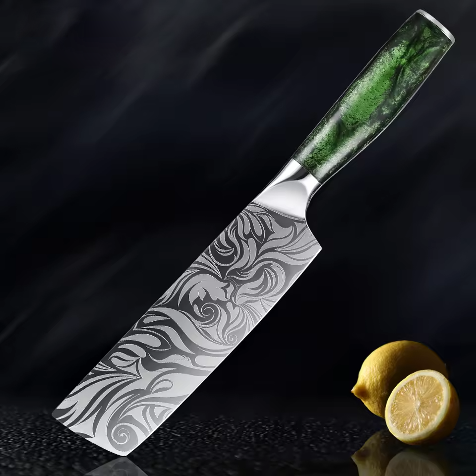 "Wasabi" Collection - Premium Japanese Kitchen Knife Set with Green Resin Handle