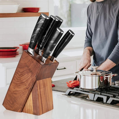 6-Piece Kitchen Knives Set with Knife Block