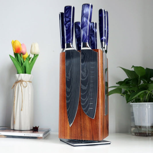 8-Piece Professional Kitchen Knife Block Set