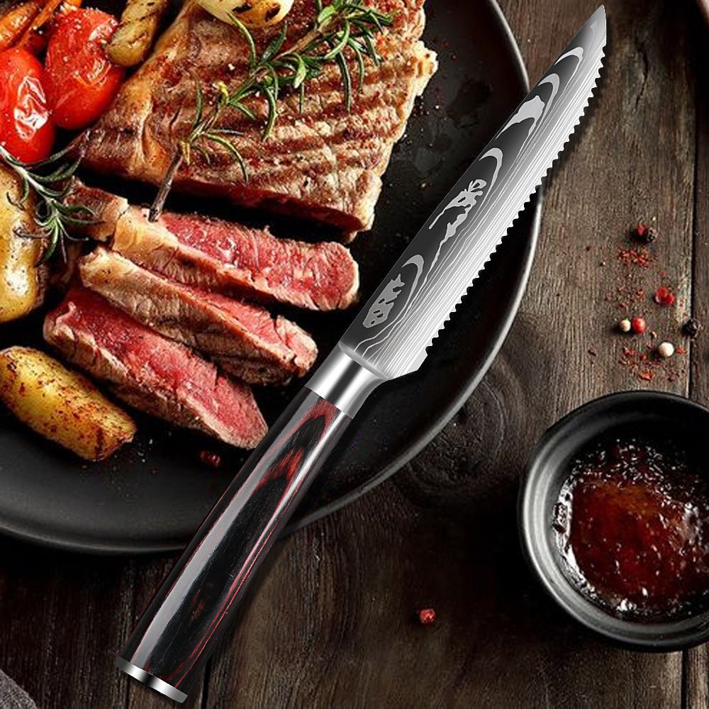 8-Piece Stainless Steel Serrated Steak Knife Set - Letcase