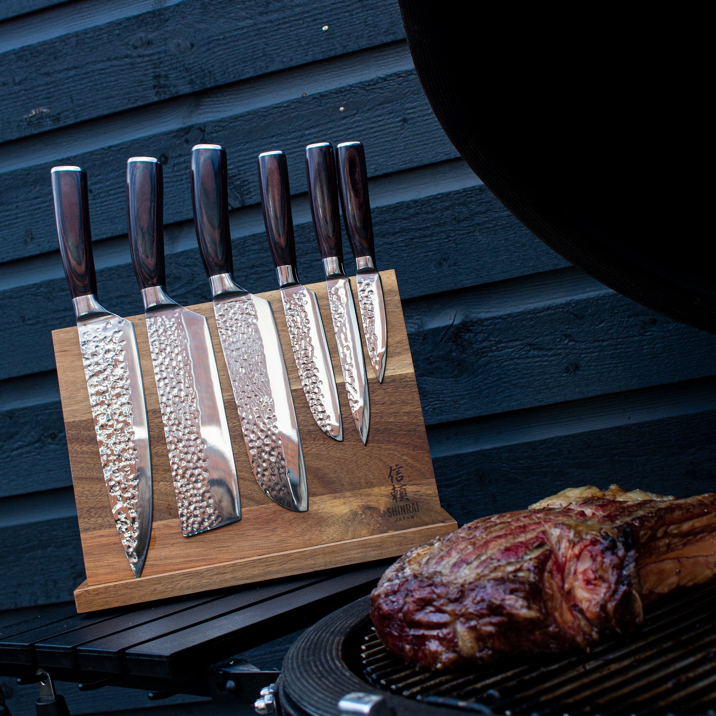 Hammered Stainless Steel Series 6-piece Knife Set