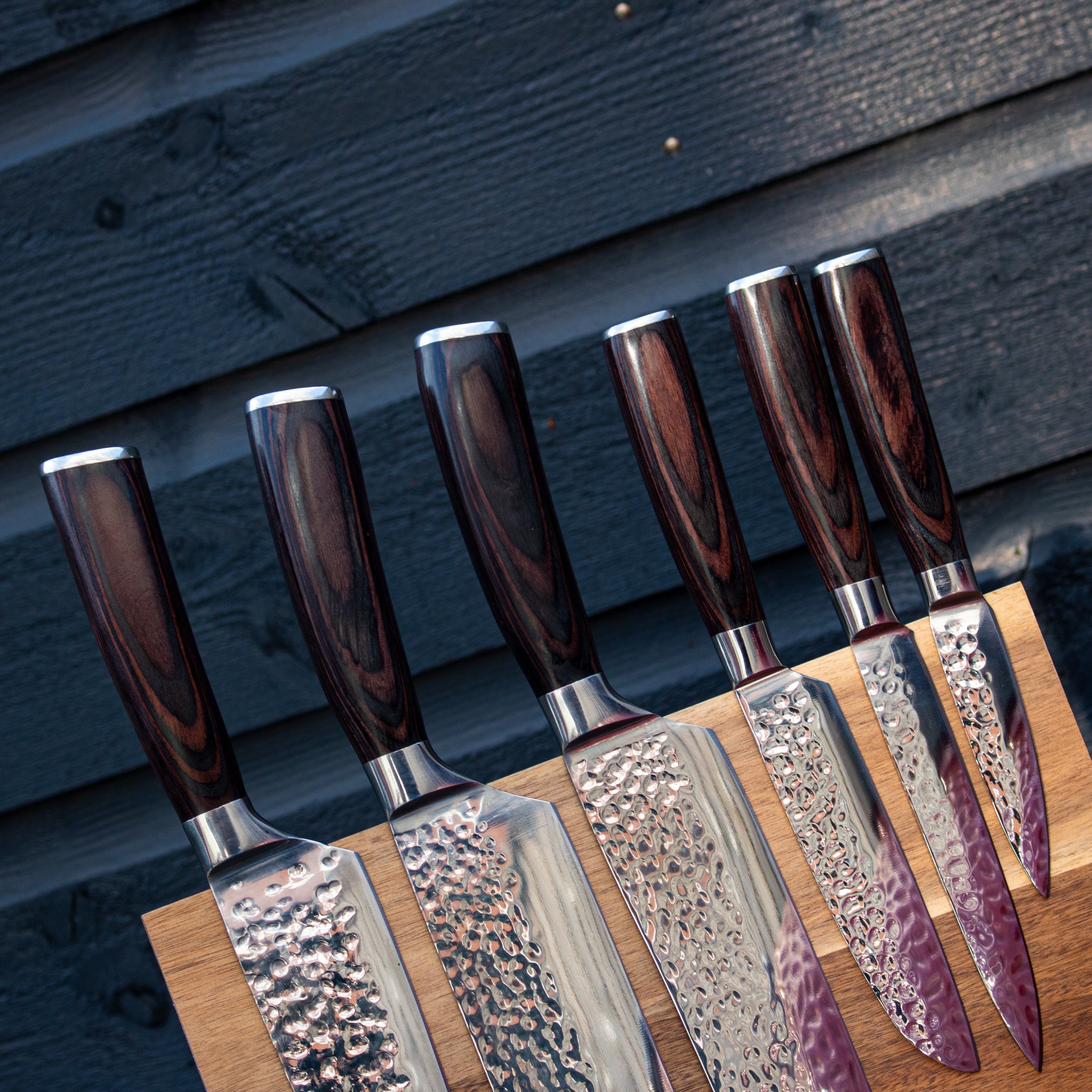 Hammered Stainless Steel Series 6-piece Knife Set