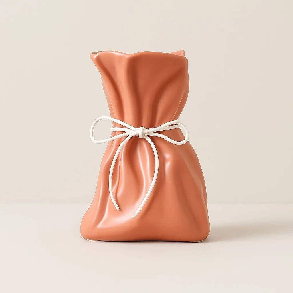 Auri Ceramic Drawstring Rope Vase
