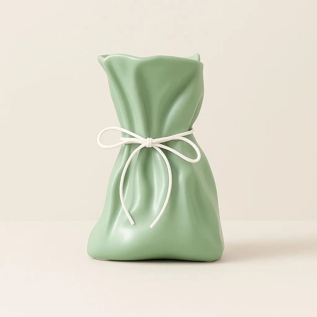 Auri Ceramic Drawstring Rope Vase