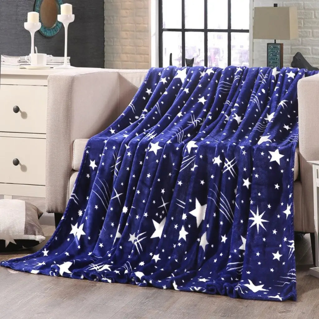 Celeste Starry Flannel Blanket
