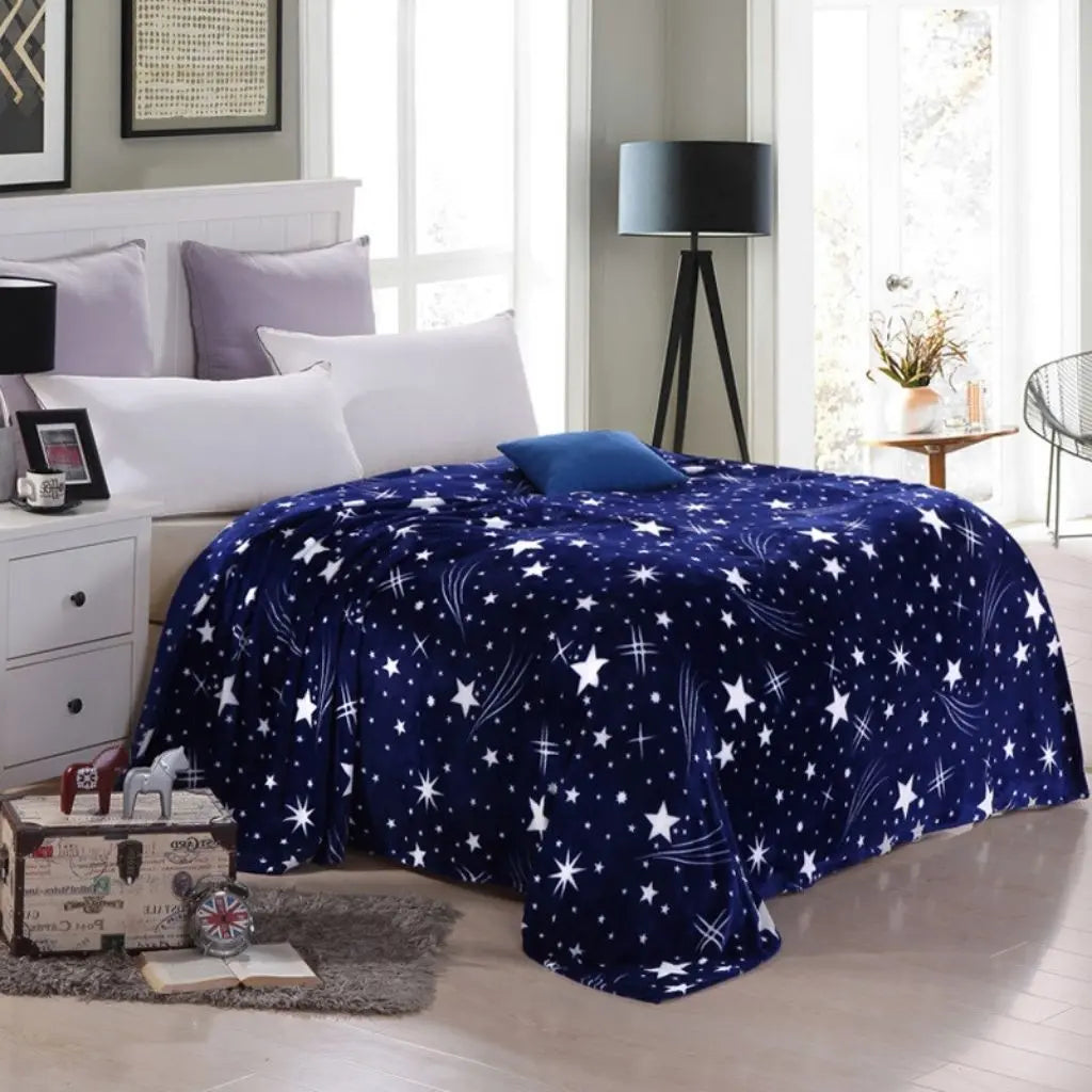 Celeste Starry Flannel Blanket