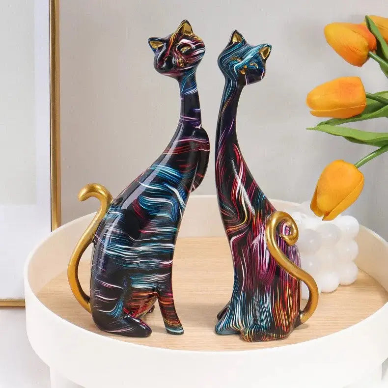 Bret Duo Cat Figurines