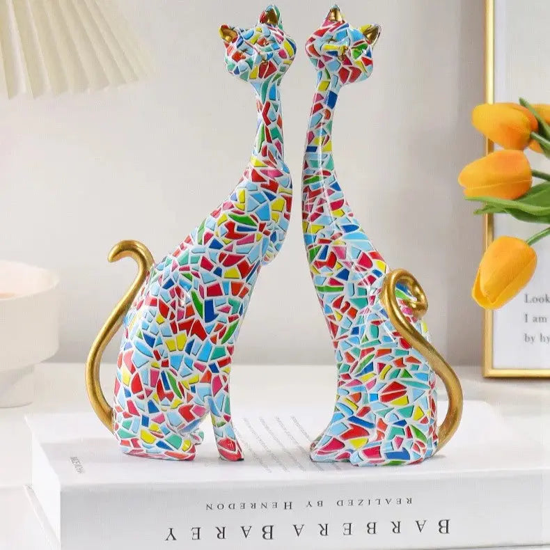 Bret Duo Cat Figurines