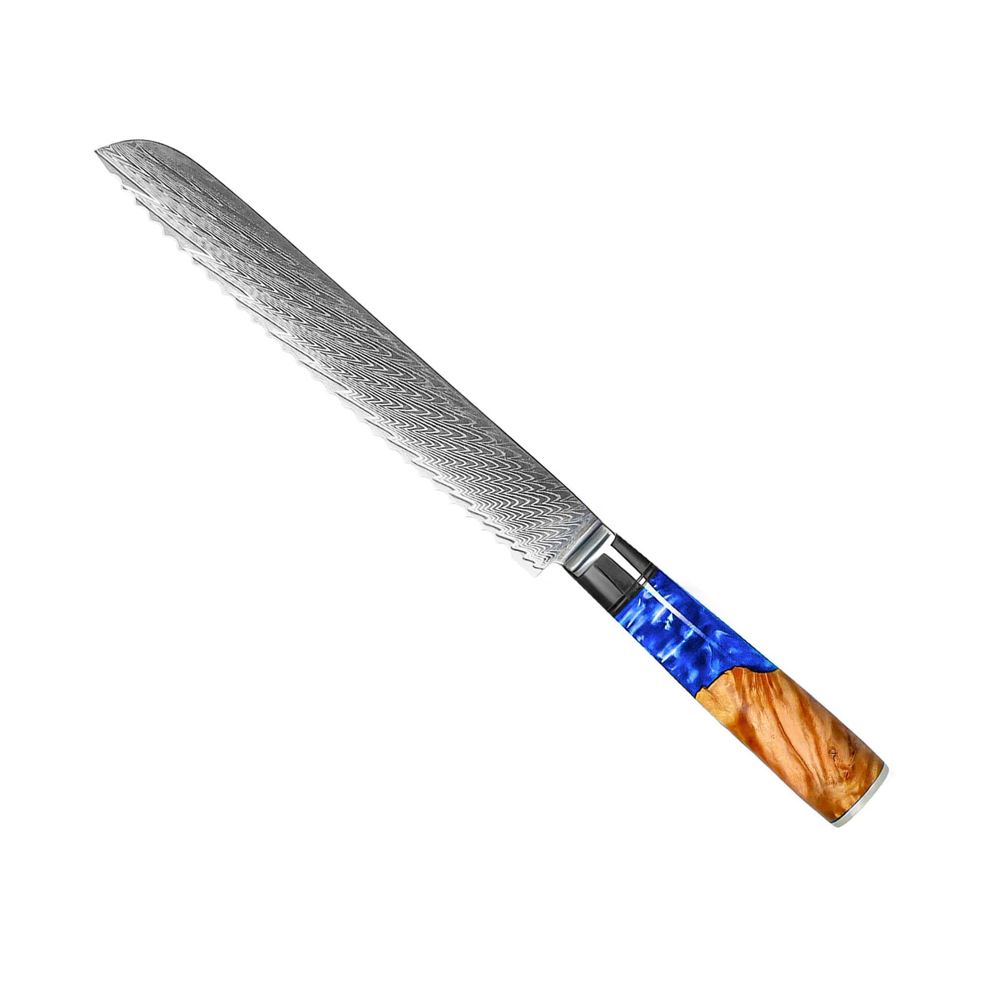 Epoxy Sapphire Damascus 6-Piece Knife Set