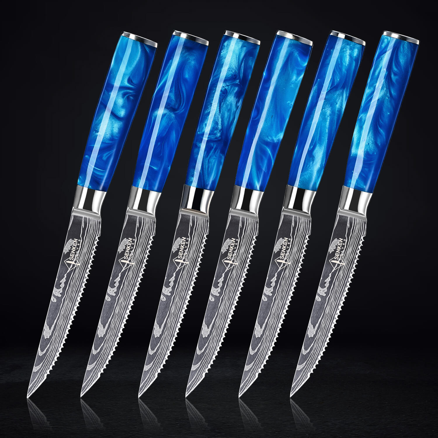 "Cerulean" 16-Piece Japanese Knife Block Set