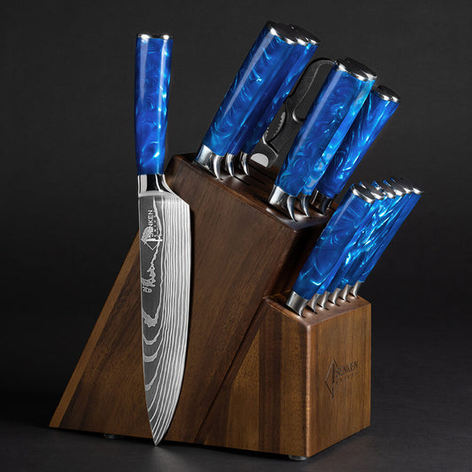 "Cerulean" 16-Piece Japanese Knife Block Set