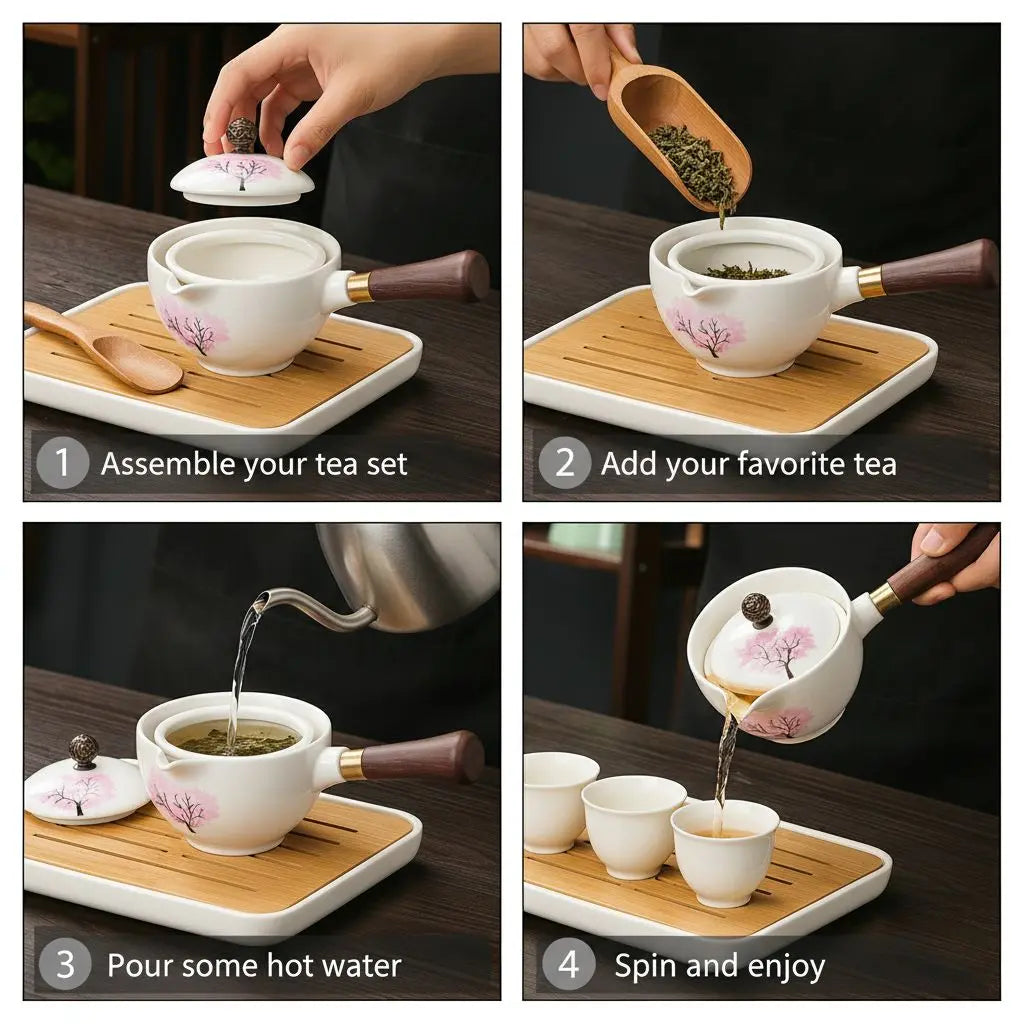 Cherry Blossom - Rotating Infuser Teapot