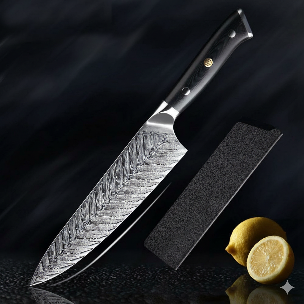 Hand Forged Damascus Steel Chef Knife Set