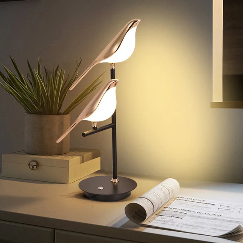 MisterBird LED Bird Table Lamp – Novelty Desk Light