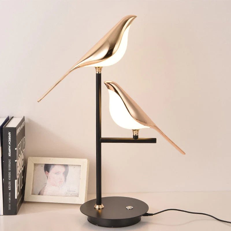 MisterBird LED Bird Table Lamp – Novelty Desk Light