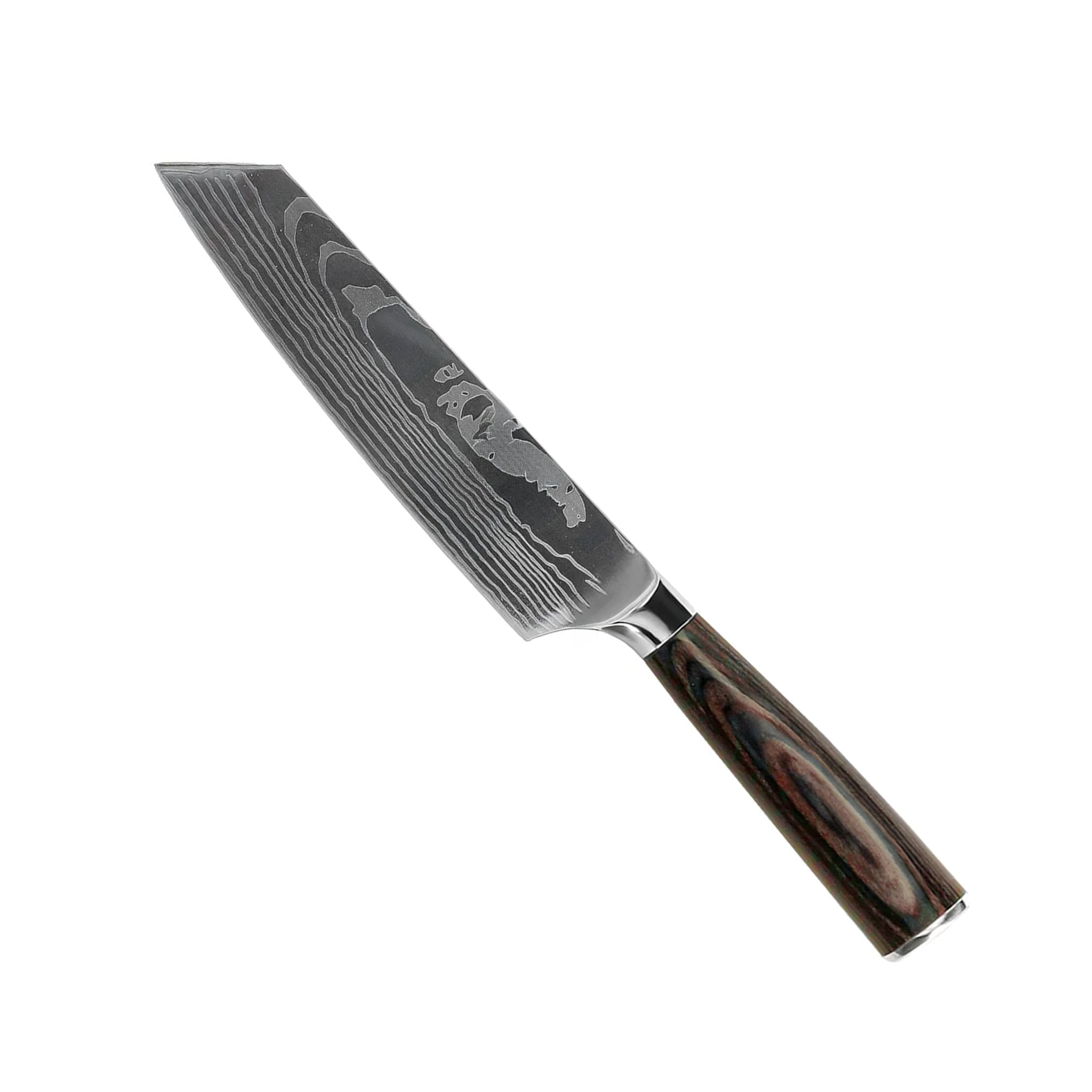 Quality Damascus Print Knives - 9 piece knife set