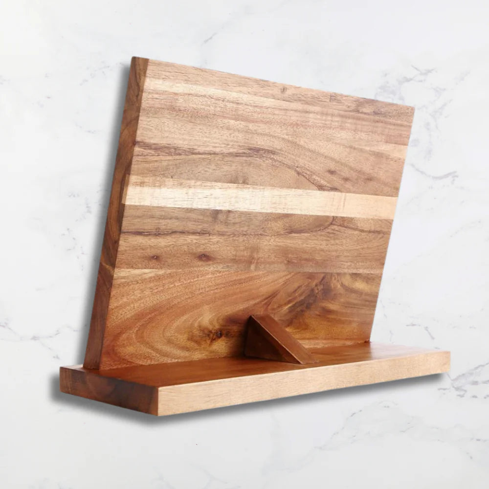 Acacia Wood Magnetic Knife Block Holder