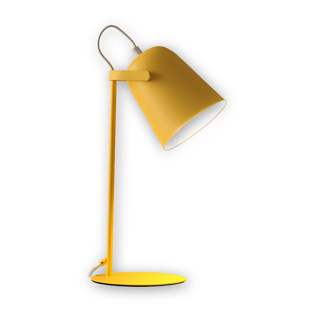 Macaron Table Lamp – Nordic Yellow Adjustable Desk Lamp