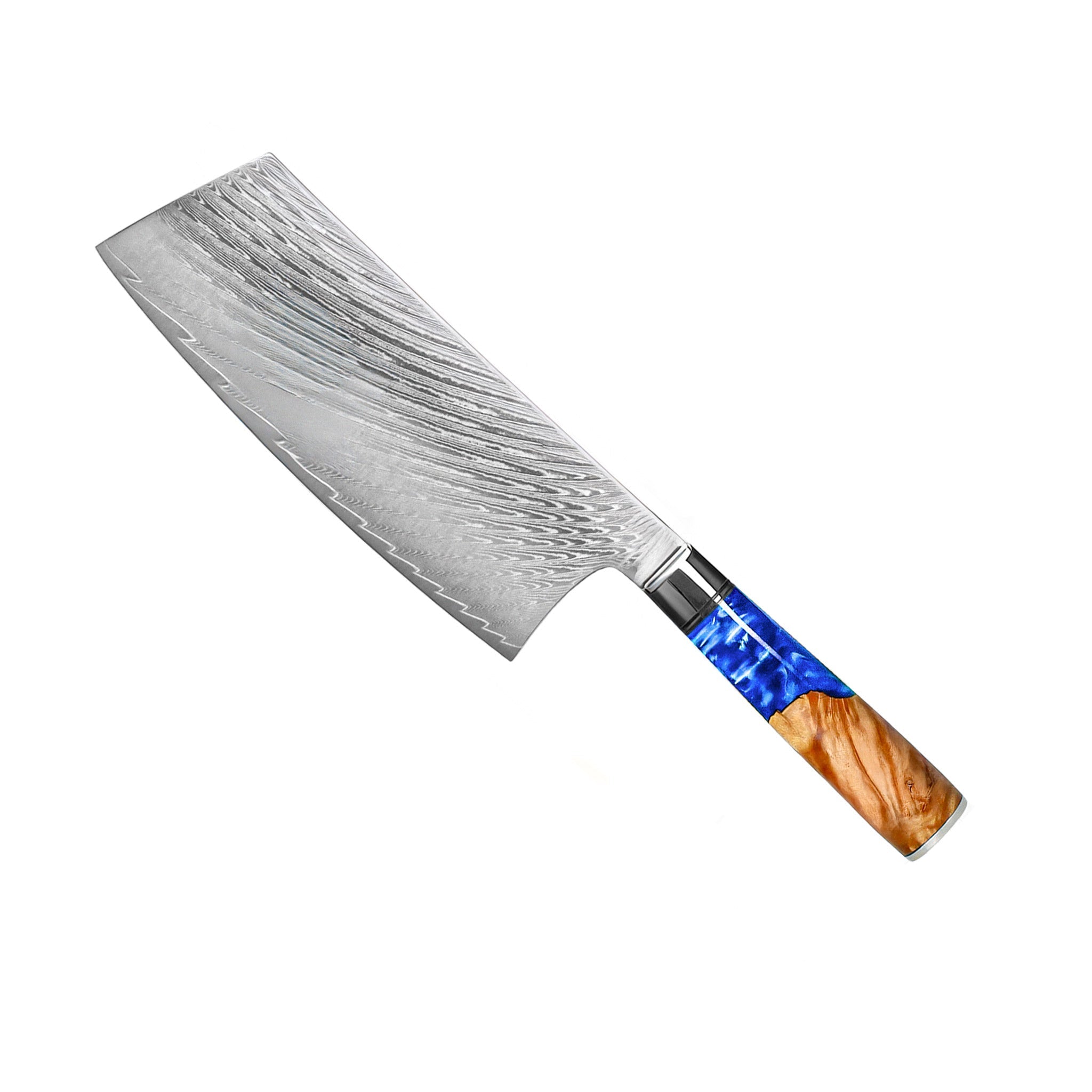 Epoxy Sapphire Damascus 6-Piece Knife Set