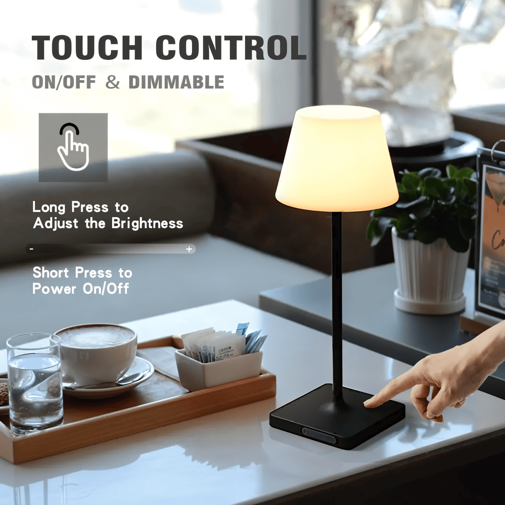 Portable Touch Table Lamp – Dimmable Rechargeable LED Light