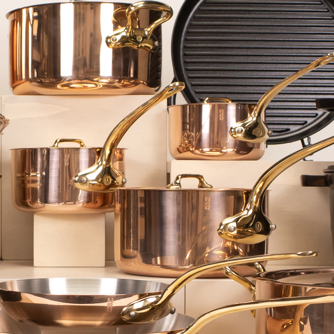 Mauviel M'200B Copper Saucepan with Lid