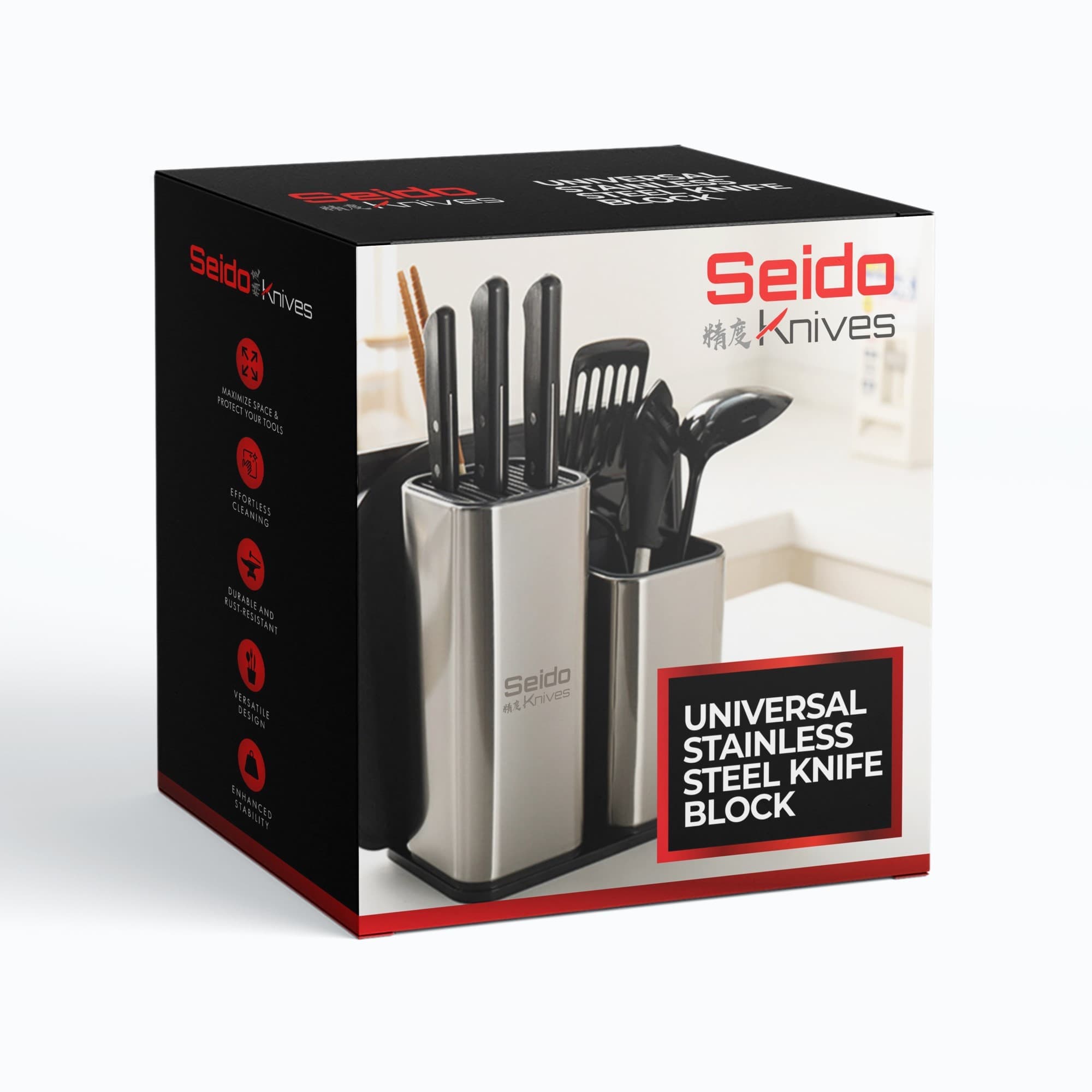 Universal Stainless Steel Knife Block