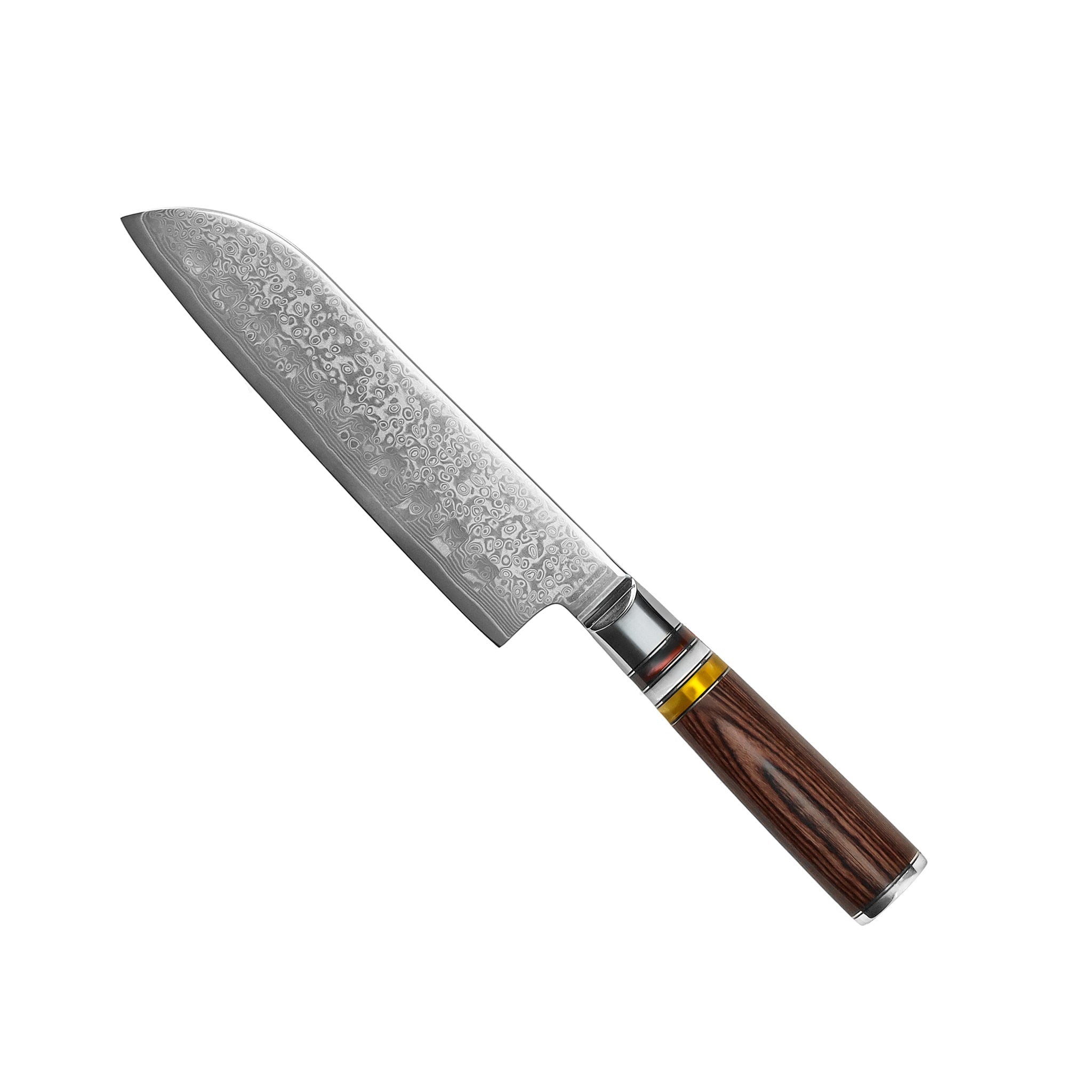 Micarta Jewels 7-Piece Damascus Knife Set