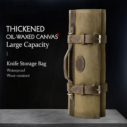 Knife Roll Bag Premium Leather Crafted