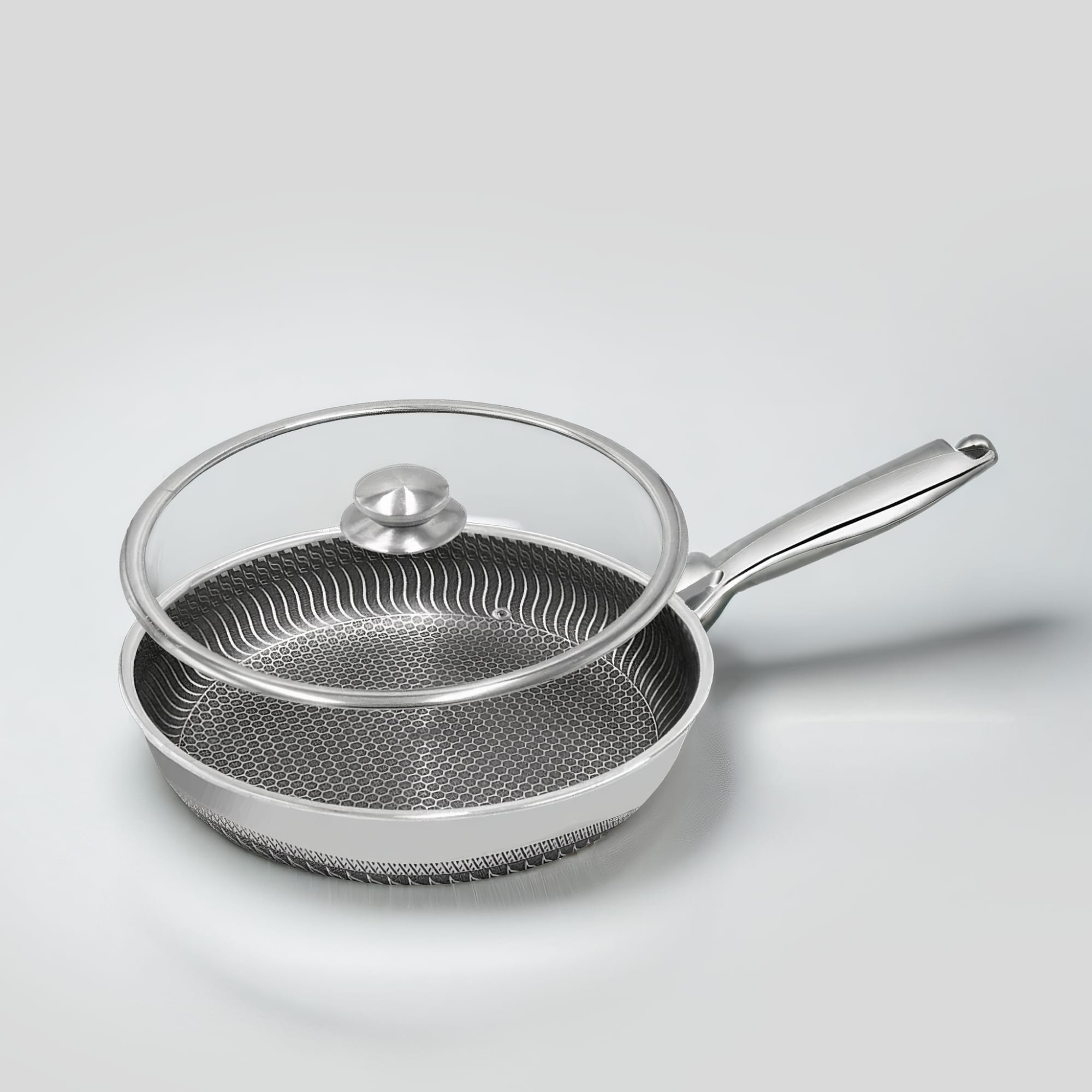 Stainless Steel Honeycomb Hexclad Non-Stick Frying Pan