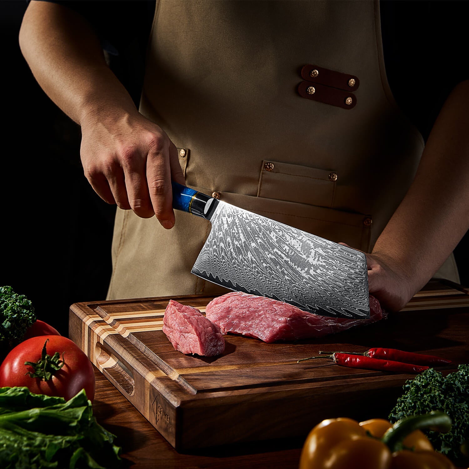 "Tsunami" Collection - Japanese VG10 Damascus Steel Knife Set
