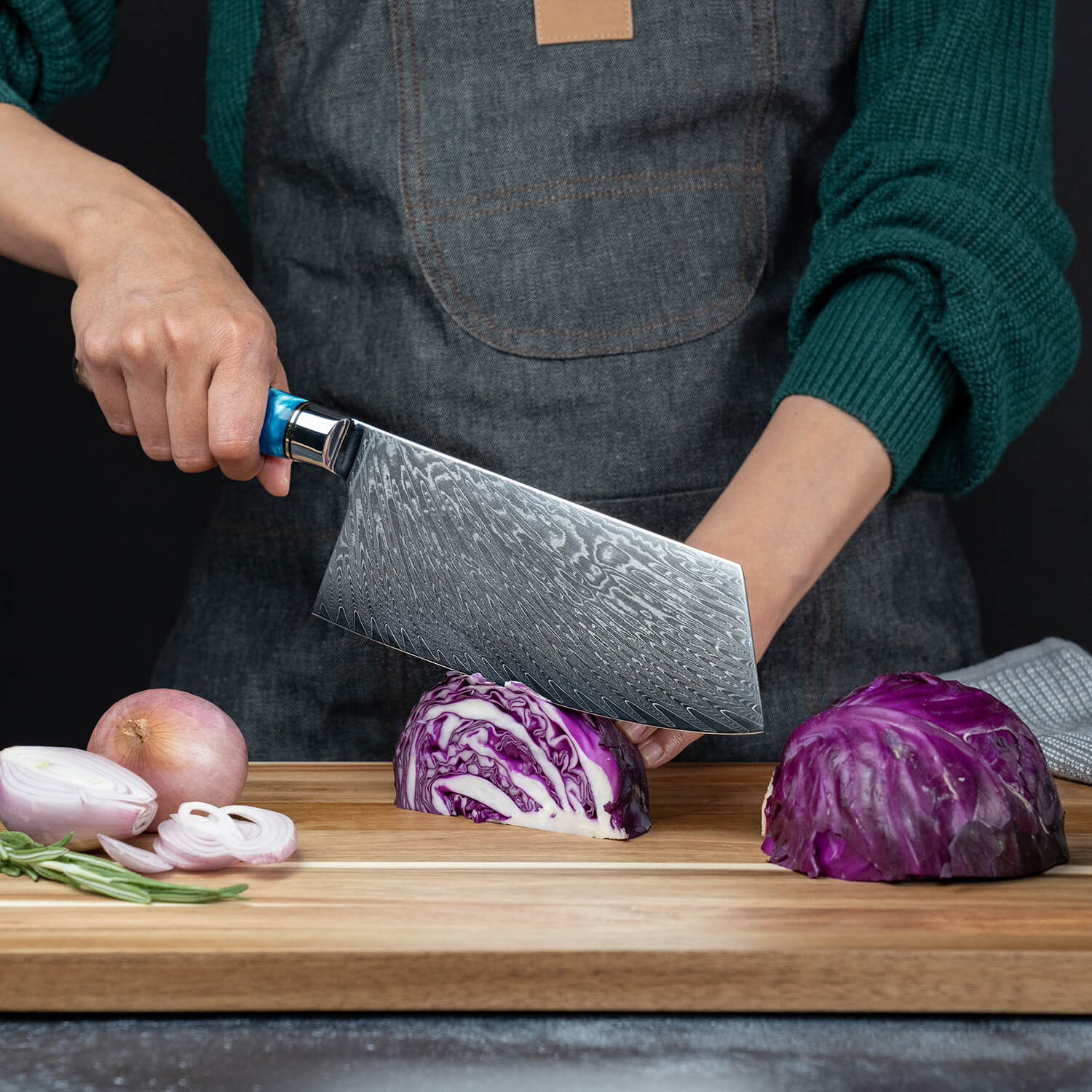 "Tsunami" Collection - Japanese VG10 Damascus Steel Knife Set