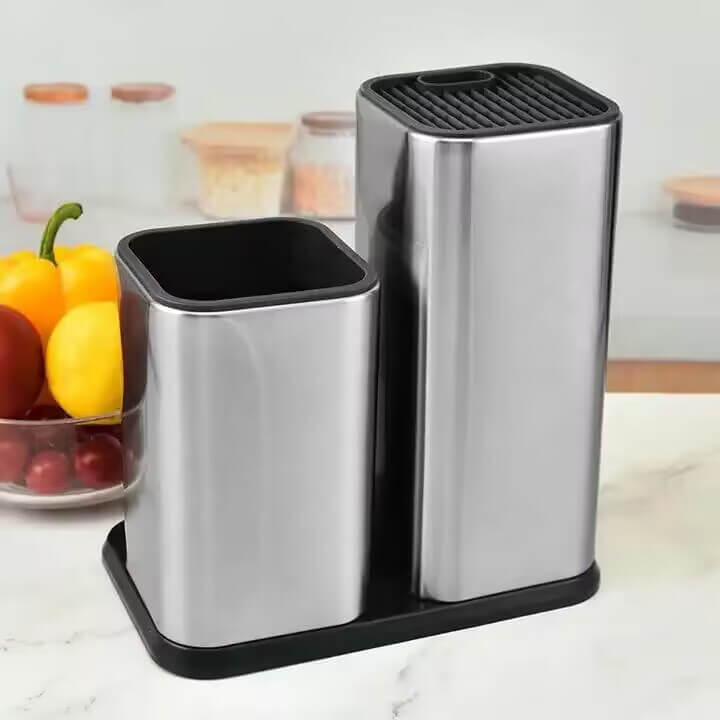 Universal Stainless Steel Knife Block