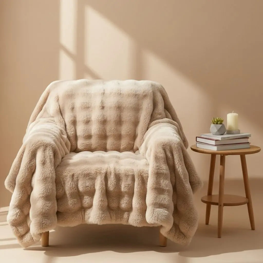 Dehaired Angora Velvet Blanket