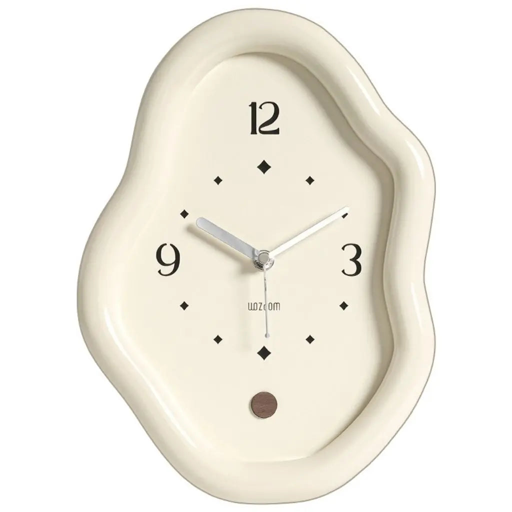 Wavy Wooden Table Clock