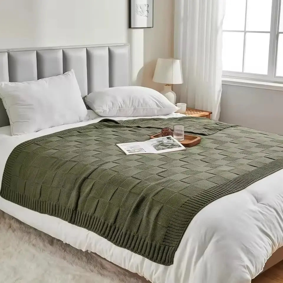 Wyrm Blocks Knitted Quilt