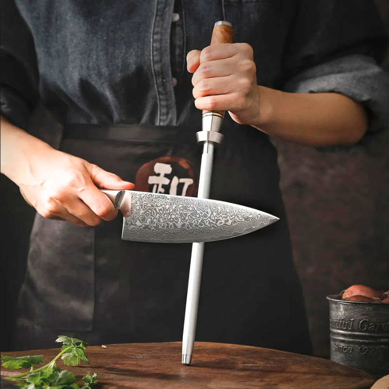 Chef's Emery Knife Sharpener Rod