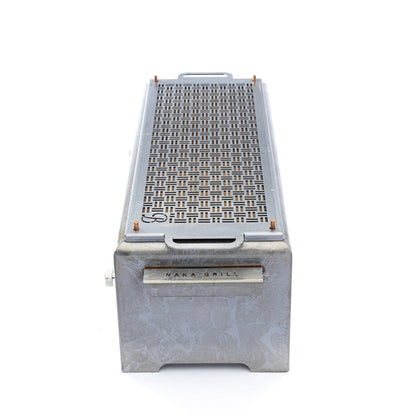 Blok Naka Table Grill with a rich, stylish Patina finish
