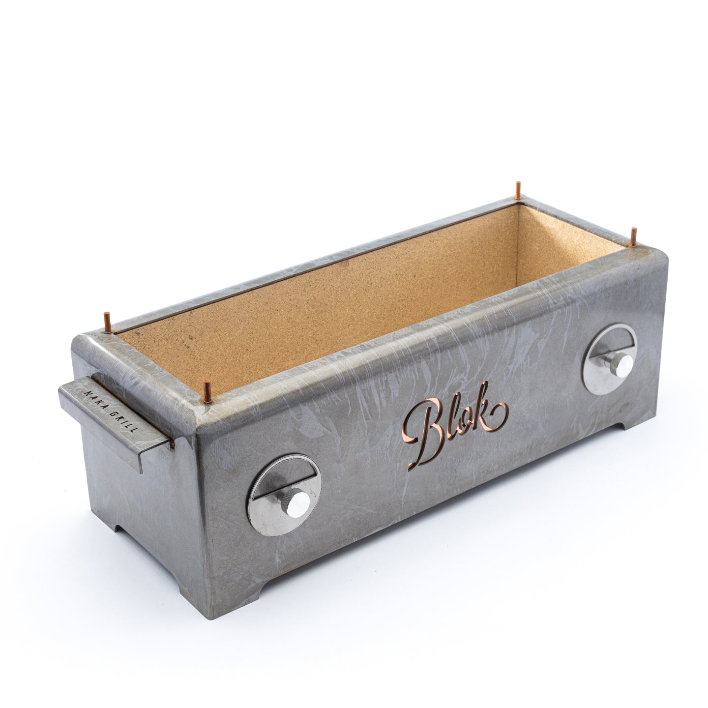 Showcasing Blok Naka's Table Grill with a stunning Patina finish