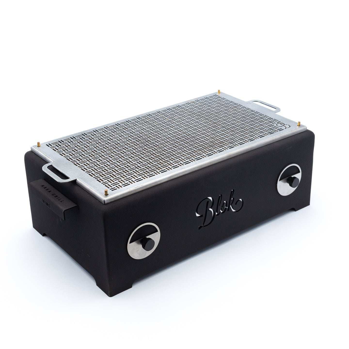 Close-up of Black Blok Naka Table Grill for Outdoor Kitchen