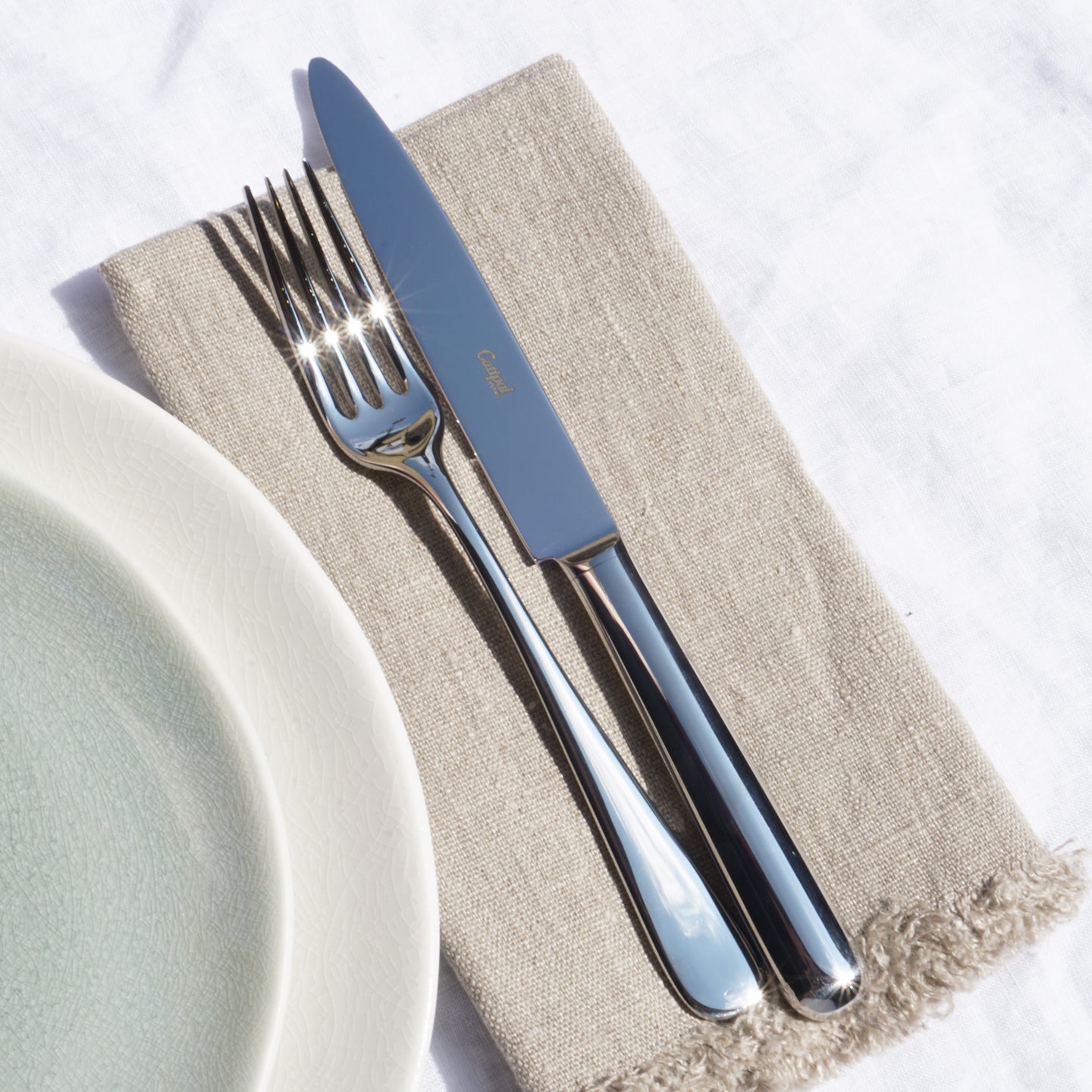 24-piece polished cutlery set by Cutipol Atlantico with elegant flatware designs